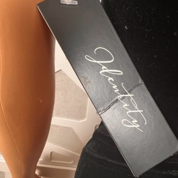 Black Mini Dress High Neck Sleeveless Velvet Like Bodycon - Picture 7 of 8